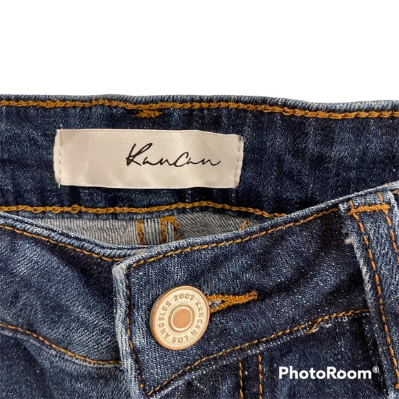 KanCan Mid Rise Distressed Skinny Jeans Medium Dark Wash - 13/30 - Picture 4 of 9